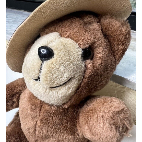 Rare Vintage World of Smiles Teddy Bear Country Western Limbs Jointed 1989 Plush - Picture 3 of 7